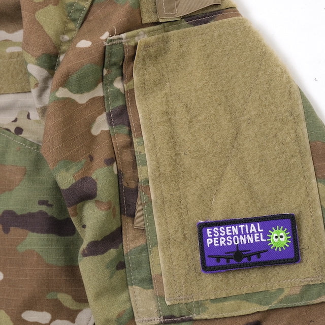 Military Patch ESSENTIAL PERSONNEL Mini Patch [2 colors] [With hook] [Letter Pack Plus compatible] [Letter Pack Light compatible]