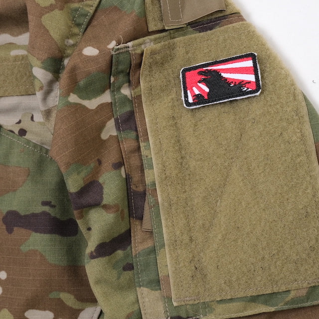 Military Patch GODZILLA &amp; Asahi Mini Patch [4 colors] [With hook] [Letter Pack Plus compatible] [Letter Pack Light compatible]