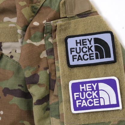 Military Patch（ミリタリーパッチ）HEY FUCK FACE パッチ  [6色][フック付き]【レターパックプラス対応】【レターパックライト対応】