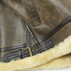 MORGAN MEMPHIS BELLE（モーガン メンフィスベル）Type B-3 2POCKETS TYPE [ANTIQUE BROWN] SHEEP SKIN/羊毛皮(ムートン)