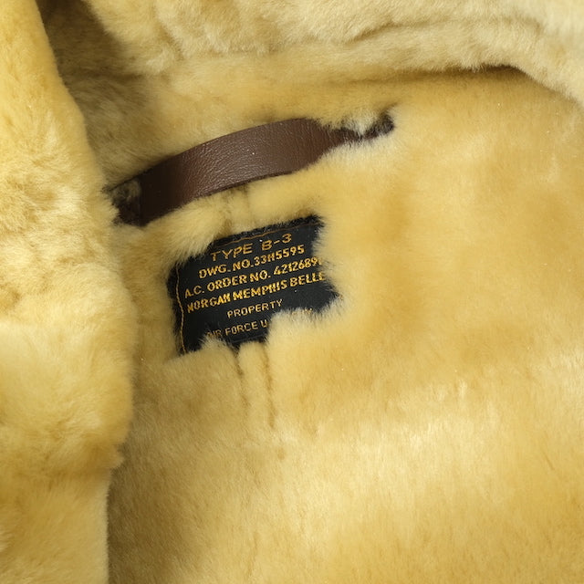 MORGAN MEMPHIS BELLE（モーガン メンフィスベル）Type B-3 2POCKETS TYPE [ANTIQUE BROWN] SHEEP SKIN/羊毛皮(ムートン)