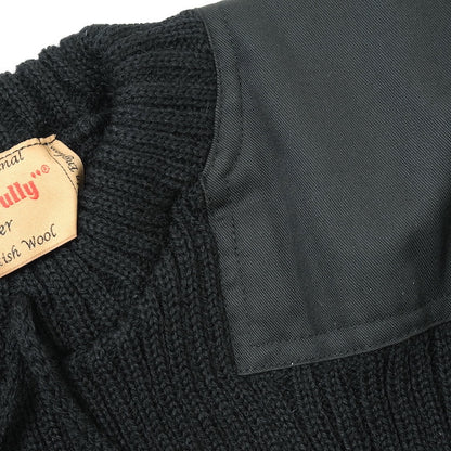 KEMPTON Woolly Pully WWII Replica Crew Neck Sweater [BLACK]