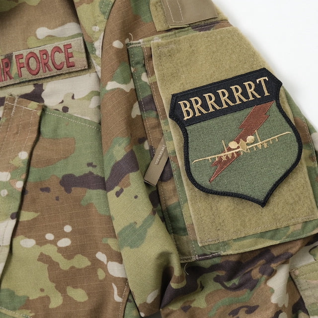 Military Patch（ミリタリーパッチ）BRRRRRT A-10 パッチ OCP [フック付き]【レターパックプラス対応】【レターパックライト対応】