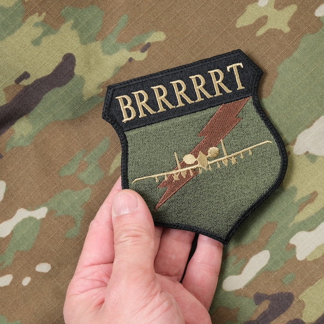 Military Patch（ミリタリーパッチ）BRRRRRT A-10 パッチ OCP [フック付き]【レターパックプラス対応】【レターパックライト対応】