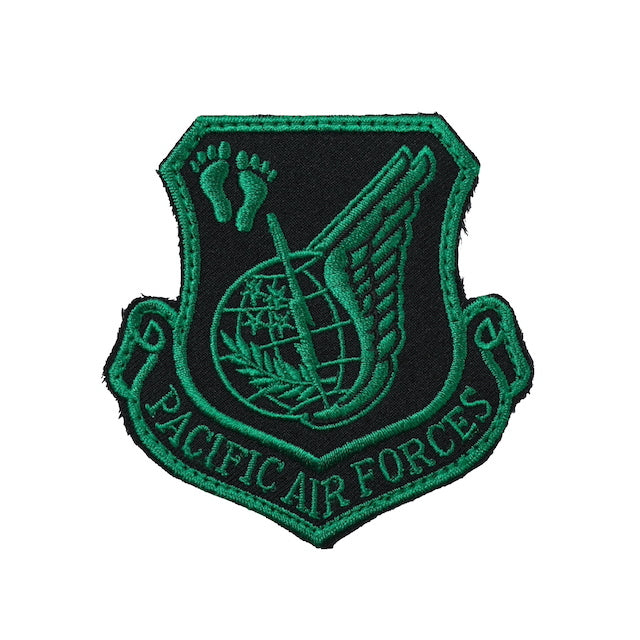 Military Patch（ミリタリーパッチ）PACIFIC AIR FORCE ジョリーグリーン NVG 2021 [フック付き]【レターパックプラス対応】【レターパックライト対応】