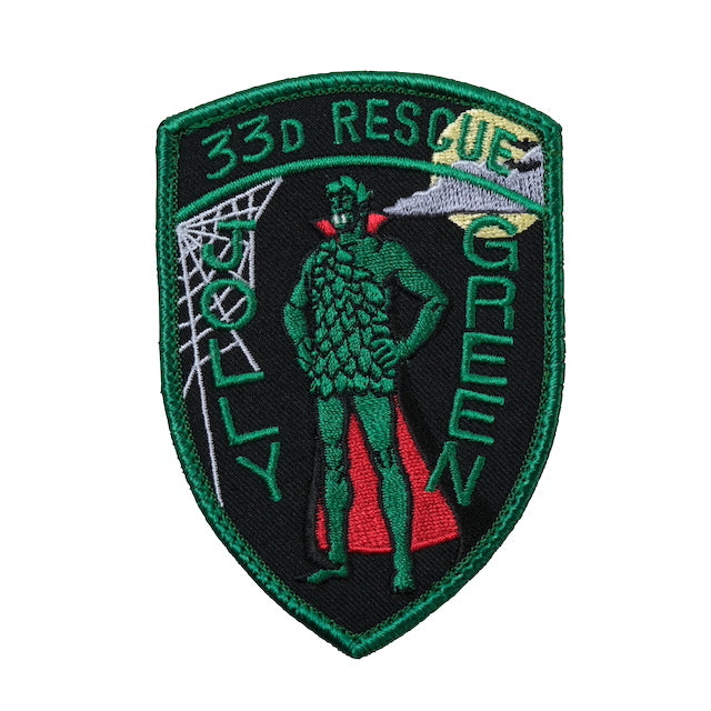 Military Patch（ミリタリーパッチ）33D RESCUE シールド型 NVG 2021 ドラキュラ [フック付き]【レターパックプラス対応】【レターパックライト対応】