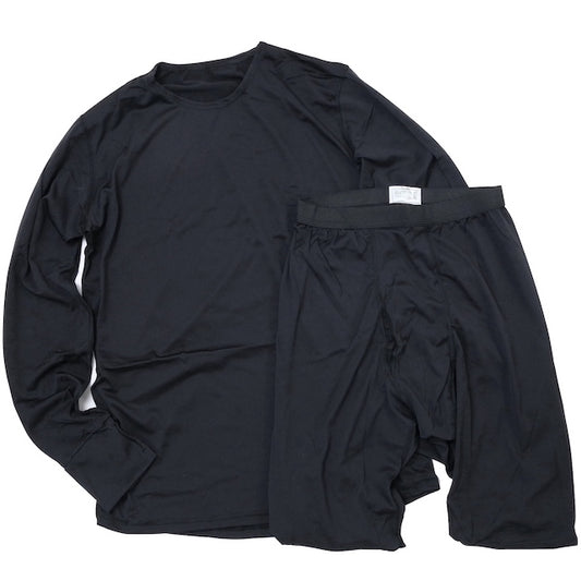 US (US military released product) Underwear top and bottom set BLACK Level 1 SILKWEIGHT UNDERSHIRT &amp; DRAWER [Polartec Power Dry]