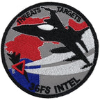 Military Patch（ミリタリーパッチ）36FS INTEL THREATS TARGETS [3種] [フック付き]【レターパックプラス対応】【レターパックライト対応】