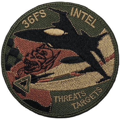 Military Patch（ミリタリーパッチ）36FS INTEL THREATS TARGETS [3種] [フック付き]【レターパックプラス対応】【レターパックライト対応】