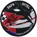 Military Patch（ミリタリーパッチ）36FS INTEL THREATS TARGETS [3種] [フック付き]【レターパックプラス対応】【レターパックライト対応】
