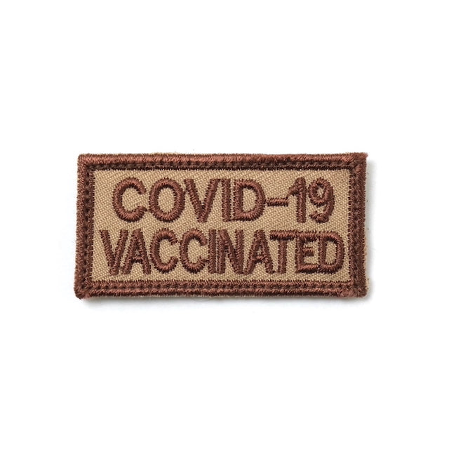 Military Patch COVID-19 VACCINATED Desert Mini Patch [With hook] [Letter Pack Plus compatible] [Letter Pack Light compatible]