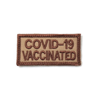 Military Patch COVID-19 VACCINATED Desert Mini Patch [With hook] [Letter Pack Plus compatible] [Letter Pack Light compatible]