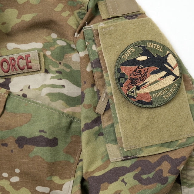 Military Patch（ミリタリーパッチ）36FS INTEL THREATS TARGETS [3種] [フック付き]【レターパックプラス対応】【レターパックライト対応】