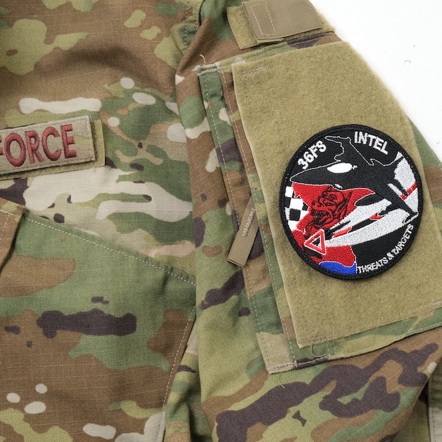 Military Patch（ミリタリーパッチ）36FS INTEL THREATS TARGETS [3種] [フック付き]【レターパックプラス対応】【レターパックライト対応】