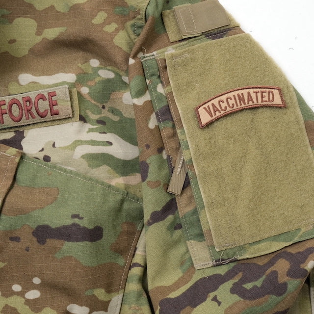 Military Patch VACCINATED Tab Desert [With hook] [Letter Pack Plus compatible] [Letter Pack Light compatible]
