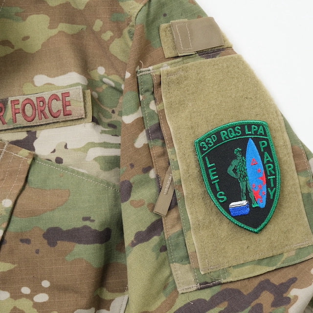 Military Patch（ミリタリーパッチ）33D RESCUE シールド型 NVG 2021 マシンガン サーフィン [2種][フック付き]【レターパックプラス対応】【レターパックライト対応】
