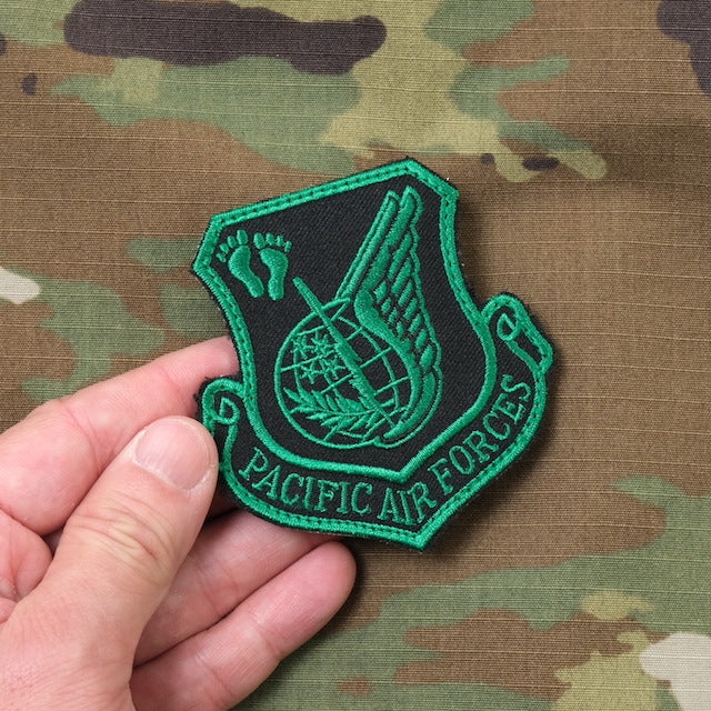 Military Patch（ミリタリーパッチ）PACIFIC AIR FORCE ジョリーグリーン NVG 2021 [フック付き]【レターパックプラス対応】【レターパックライト対応】