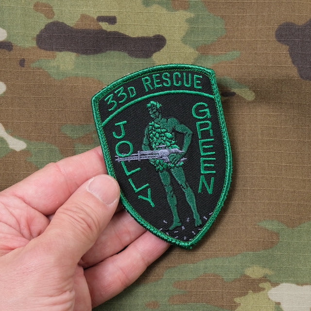 Military Patch（ミリタリーパッチ）33D RESCUE シールド型 NVG 2021 マシンガン サーフィン [2種][フック付き]【レターパックプラス対応】【レターパックライト対応】