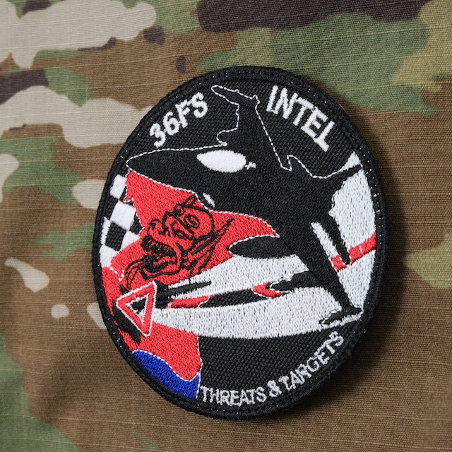 Military Patch（ミリタリーパッチ）36FS INTEL THREATS TARGETS [3種] [フック付き]【レターパックプラス対応】【レターパックライト対応】