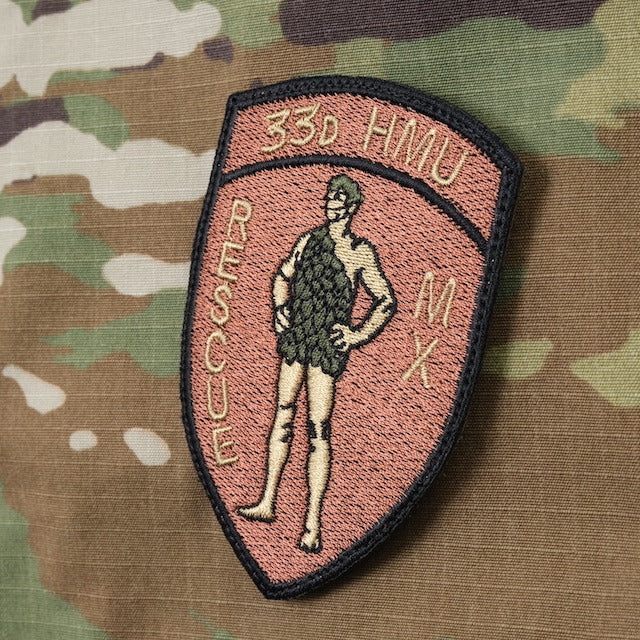 Military Patch（ミリタリーパッチ）33D HMU レスキューパッチ [2種] [フック付き]【レターパックプラス対応】【レターパックライト対応】