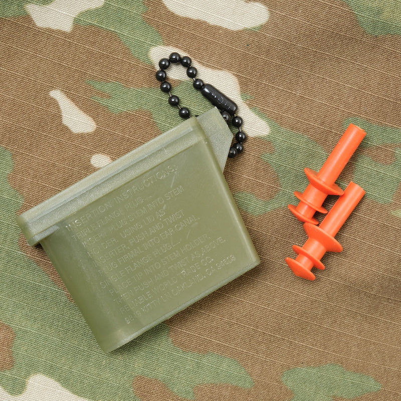 US (U.S. military release product) flange type ear plugs with carrying case [Letter Pack Plus compatible] [Letter Pack Light compatible]