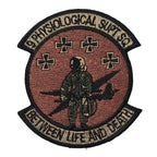 Military Patch（ミリタリーパッチ）9 PHYSIOLOGICAL SUPT SQ パッチ [2色][フック付き]【レターパックプラス対応】【レターパックライト対応】