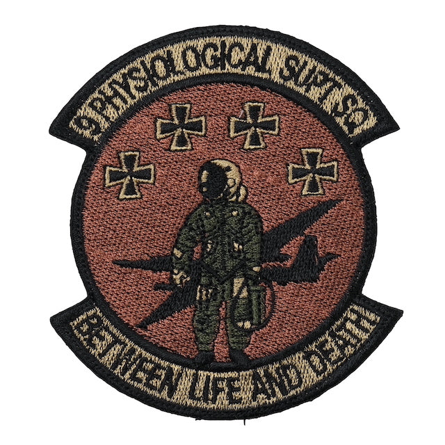 Military Patch（ミリタリーパッチ）9 PHYSIOLOGICAL SUPT SQ パッチ [2色][フック付き]【レターパックプラス対応】【レターパックライト対応】