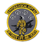 Military Patch（ミリタリーパッチ）9 PHYSIOLOGICAL SUPT SQ パッチ [2色][フック付き]【レターパックプラス対応】【レターパックライト対応】
