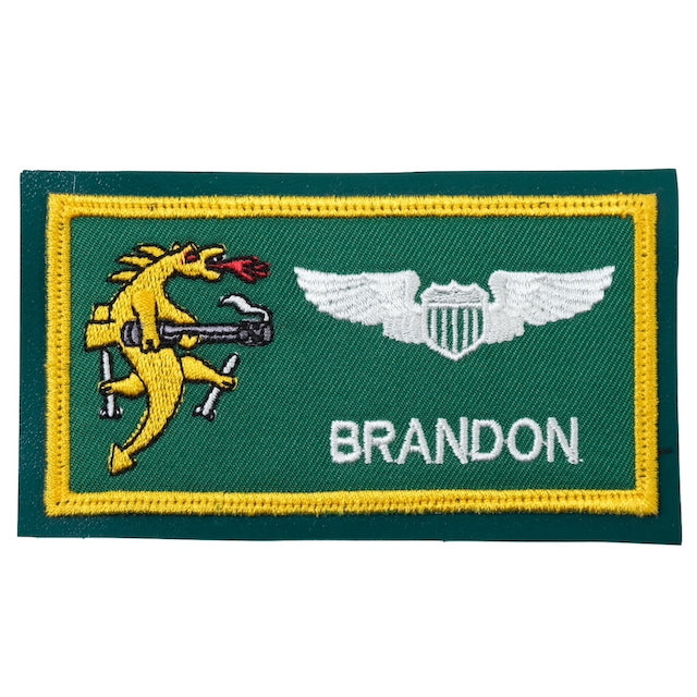 Military Patch（ミリタリーパッチ）25FS レザー用 PACAF&ネームタグ セット [フック付き]【レターパックプラス対応】【レターパックライト対応】