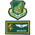 Military Patch（ミリタリーパッチ）25FS レザー用 PACAF&ネームタグ セット [フック付き]【レターパックプラス対応】【レターパックライト対応】