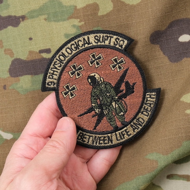 Military Patch（ミリタリーパッチ）9 PHYSIOLOGICAL SUPT SQ パッチ [2色][フック付き]【レターパックプラス対応】【レターパックライト対応】