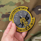 Military Patch（ミリタリーパッチ）9 PHYSIOLOGICAL SUPT SQ パッチ [2色][フック付き]【レターパックプラス対応】【レターパックライト対応】