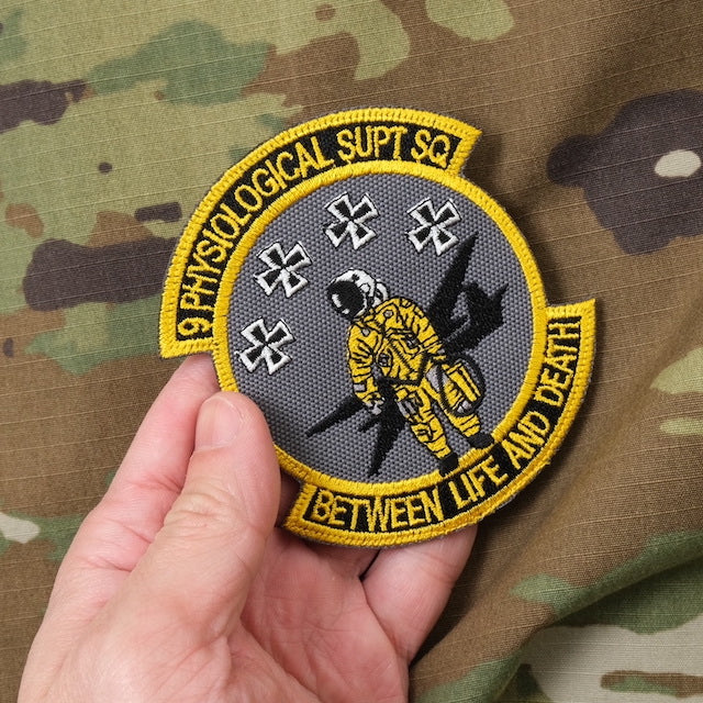 Military Patch（ミリタリーパッチ）9 PHYSIOLOGICAL SUPT SQ パッチ [2色][フック付き]【レターパックプラス対応】【レターパックライト対応】