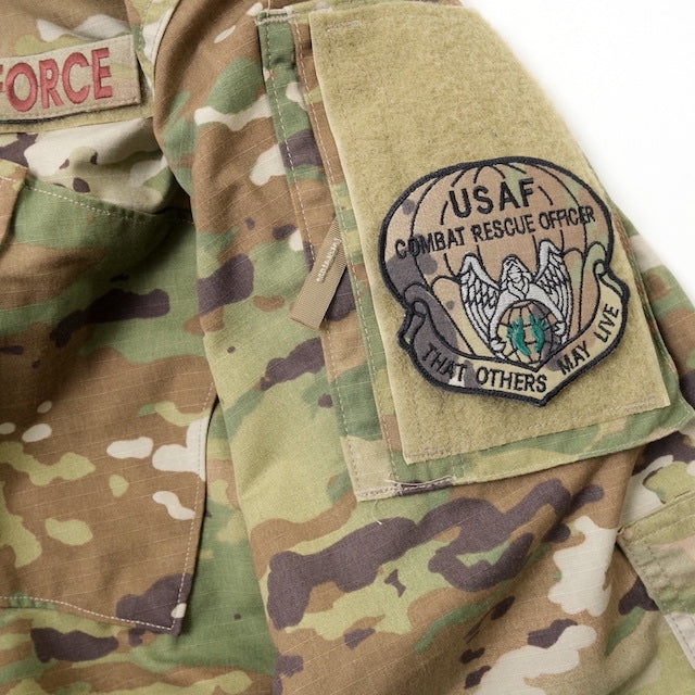 Military Patch（ミリタリーパッチ）USAF COMBAT RESCUE OFFICER ジョリーグリーン OCP生地  [フック付き]【レターパックプラス対応】【レターパックライト対応】