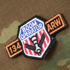 Military Patch（ミリタリーパッチ）BOOM OPERATOR ミニパッチ 134 ARW [フック付き]【レターパックプラス対応】【レターパックライト対応】