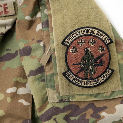 Military Patch（ミリタリーパッチ）9 PHYSIOLOGICAL SUPT SQ パッチ [2色][フック付き]【レターパックプラス対応】【レターパックライト対応】