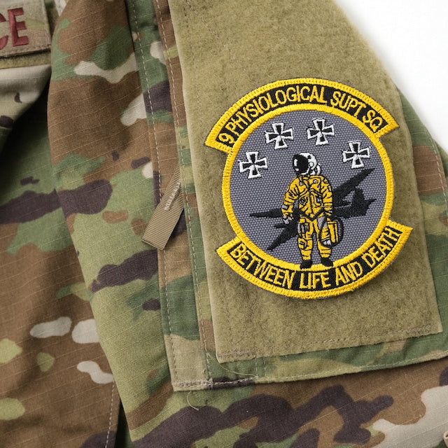 Military Patch（ミリタリーパッチ）9 PHYSIOLOGICAL SUPT SQ パッチ [2色][フック付き]【レターパックプラス対応】【レターパックライト対応】