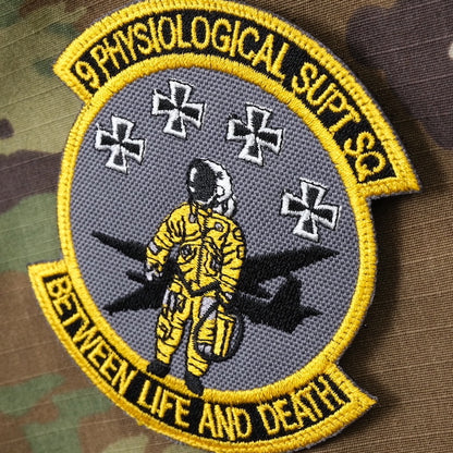 Military Patch（ミリタリーパッチ）9 PHYSIOLOGICAL SUPT SQ パッチ [2色][フック付き]【レターパックプラス対応】【レターパックライト対応】
