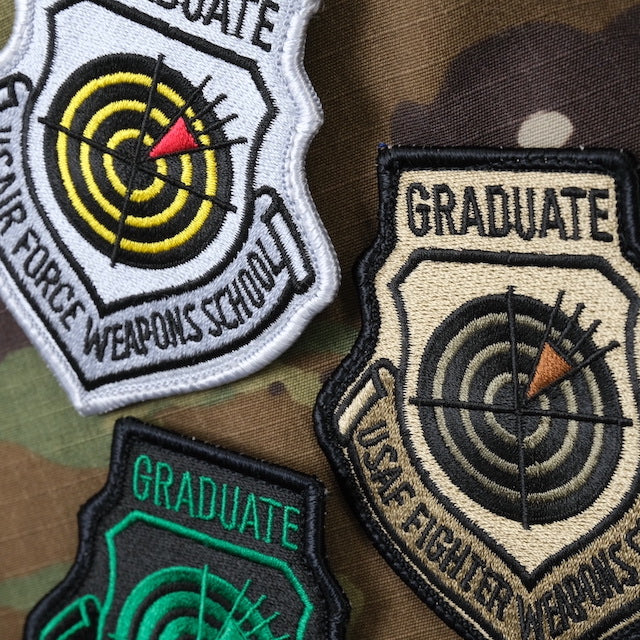 Military Patch（ミリタリーパッチ）GRADUATE USAF FIGHTER WEAPONS SCHOOL パッチ [3色][フック付き]【レターパックプラス対応】【レターパックライト対応】