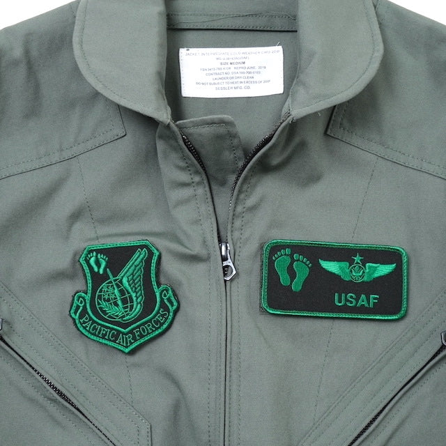 Military Patch（ミリタリーパッチ）PACIFIC AIR FORCE ジョリーグリーン NVG 2021 [フック付き]【レターパックプラス対応】【レターパックライト対応】