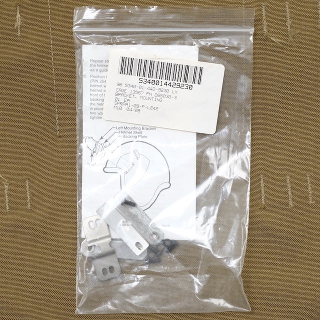 US (U.S. military release product) HGU-55/P helmet mounting hardware kit [Mounting Hardware Kit Assembly] [Letter Pack Plus compatible] [Letter Pack Light compatible]