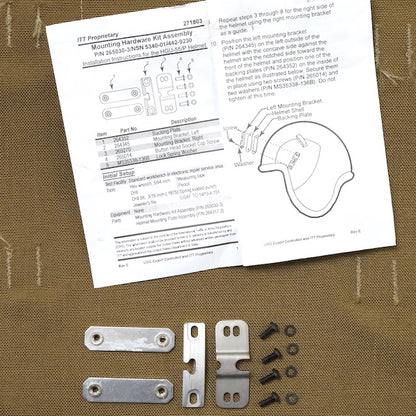 US (U.S. military release product) HGU-55/P helmet mounting hardware kit [Mounting Hardware Kit Assembly] [Letter Pack Plus compatible] [Letter Pack Light compatible]