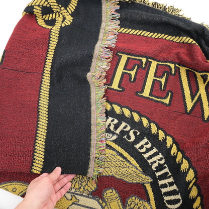 US SURPLUS 245th MARINE CORPS BIRTHDAY Commemorative Blanket Tapestry