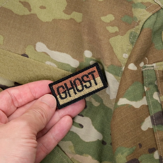 Military Patch（ミリタリーパッチ）GHOST ミニパッチ[2種] [フック付き]【レターパックプラス対応】【レターパックライト対応】
