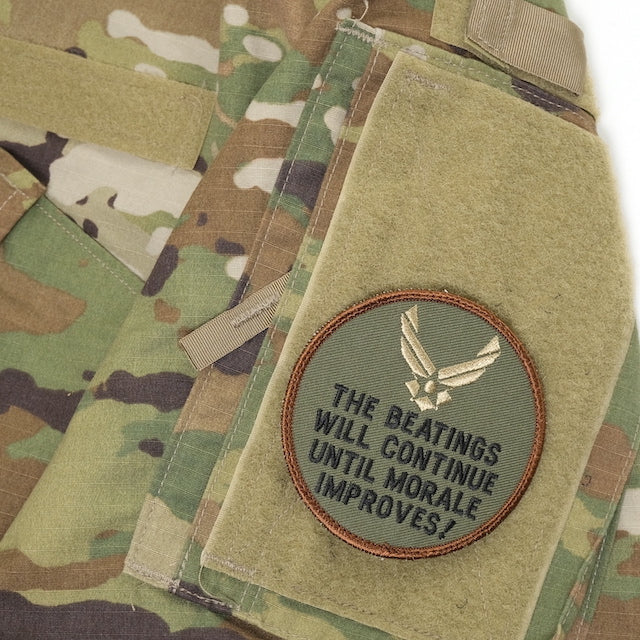 Military Patch（ミリタリーパッチ）THE BEATINGS ラウンド型  パッチ [ベルクロ付き]【レターパックプラス対応】【レターパックライト対応】