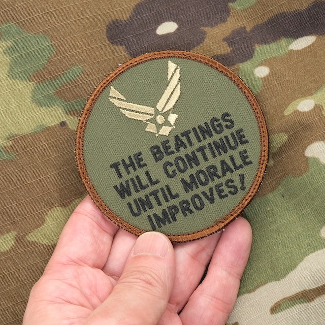 Military Patch（ミリタリーパッチ）THE BEATINGS ラウンド型  パッチ [ベルクロ付き]【レターパックプラス対応】【レターパックライト対応】