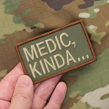 Military Patch MEDIC KINDA... Patch [2 colors] [With hook] [Compatible with Letter Pack Plus] [Compatible with Letter Pack Light]