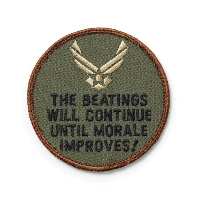 Military Patch（ミリタリーパッチ）THE BEATINGS ラウンド型  パッチ [ベルクロ付き]【レターパックプラス対応】【レターパックライト対応】