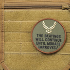 Military Patch（ミリタリーパッチ）THE BEATINGS ラウンド型  パッチ [ベルクロ付き]【レターパックプラス対応】【レターパックライト対応】