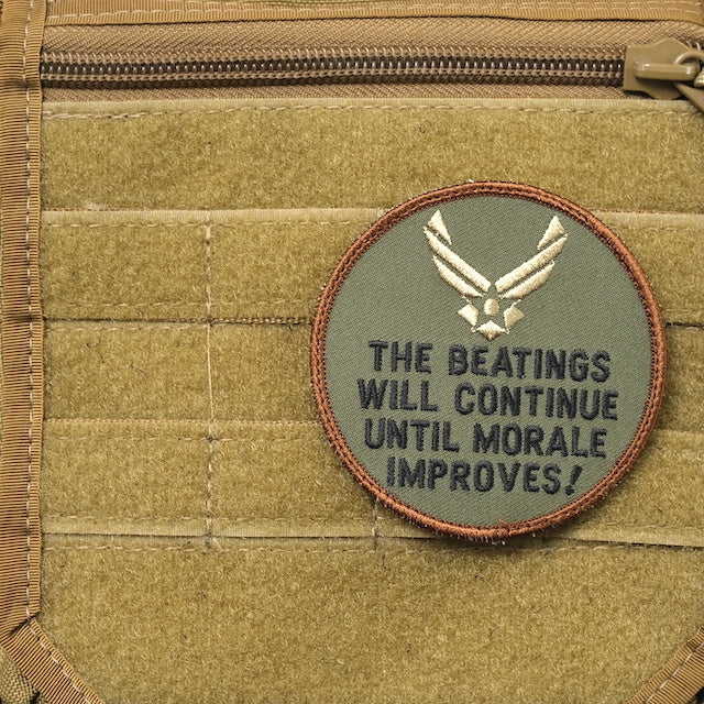 Military Patch（ミリタリーパッチ）THE BEATINGS ラウンド型  パッチ [ベルクロ付き]【レターパックプラス対応】【レターパックライト対応】